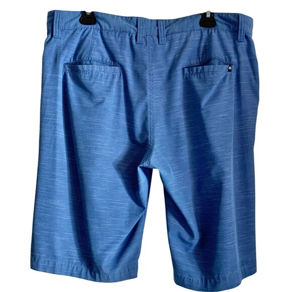 Travis Mathew Men's 36 Stretch Golf Performance Nylon Blend Shorts Blue - Picture 2 of 10